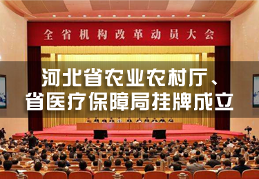 河北省農業農村廳、省醫療保障局掛牌成立