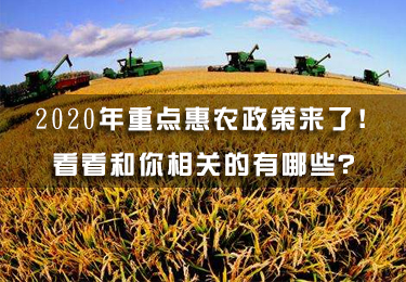 2020年重點(diǎn)惠農(nóng)政策來(lái)了！看看和你相關(guān)的有哪些？