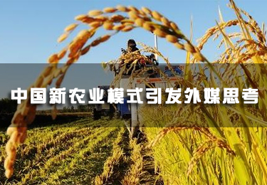 中國(guó)新農(nóng)業(yè)模式引發(fā)外媒思考