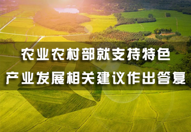 農(nóng)業(yè)農(nóng)村部就支持特色產(chǎn)業(yè)發(fā)展相關(guān)建議作出答復(fù)