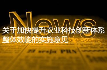 七部門聯合印發《關于加快提升農業科技創新體系整體效能的實施意見》